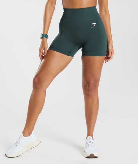 Women's Gymshark Vital Seamless 2.0 Shorts Dark Green | NZ 7KVNZS